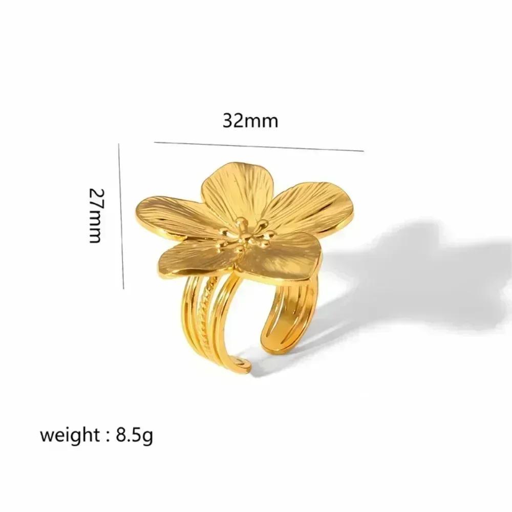 Exaggerated Three-dimensional Pleated Metal Flower Choker Collar Personalized Flower Necklace