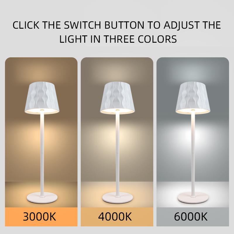 3 Colors Desk Lamp Rechargeable Desktop Night Light Touch Dimming Bedside Lamps Dining Table Light For Hotel Bar Cafe Mood Light