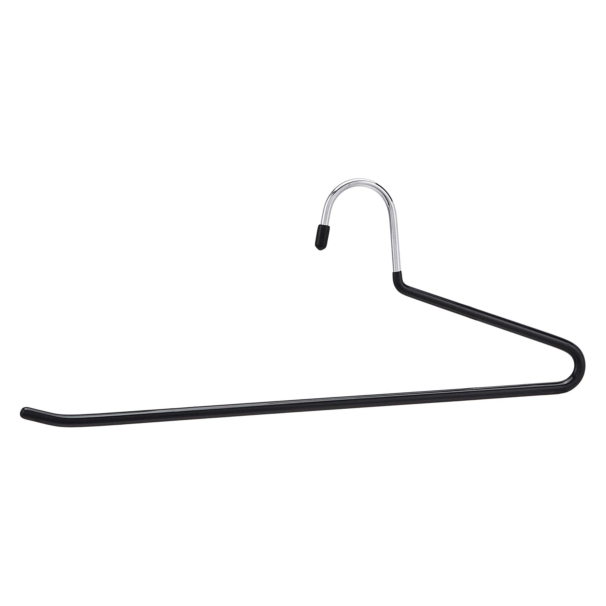 

Amazon Basic Trouser Hangers with Rubber Non-Slip Backing, Black/Silver, Pack of 30