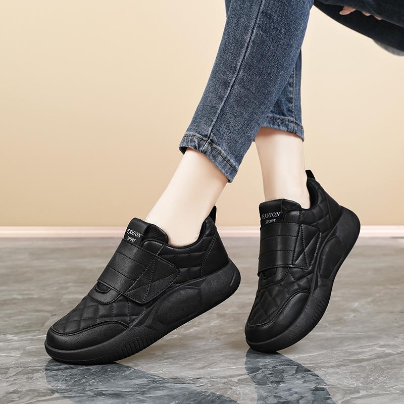 Women Jogging Shoes Street Style Student Black Running Sneakers Casual Shoes Black Shoes Over Size