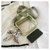 Women Fashion Transparent Crossbody Mini Square Purse Girls Ladies Decorative Small Clear PVC Phone Stadium Approved Sling Bag