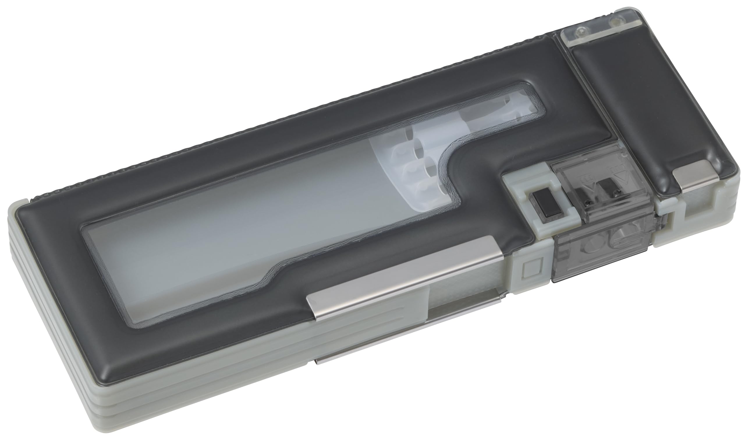 Raymay Fujii Capaletto Pencil FB1390B Case, Box-Shaped, 3-Pocket, Clear, Black, чёрный