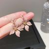 Silver needle dopamine flower pendant earrings fashion temperament sweet earrings exquisite versatile earrings niche high sense