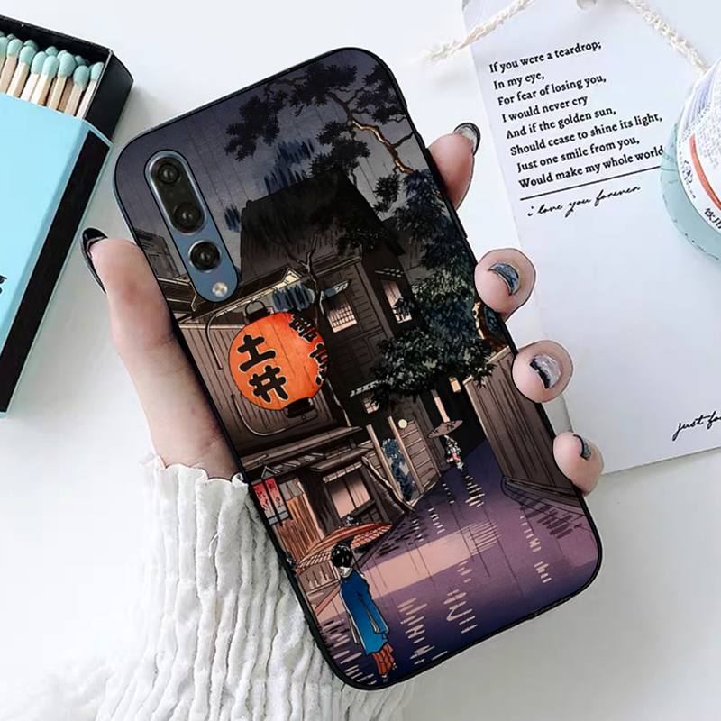 Japanese Style Art Phone Case for Huawei P30 40 20 10 8 9 lite pro plus Psmart2019