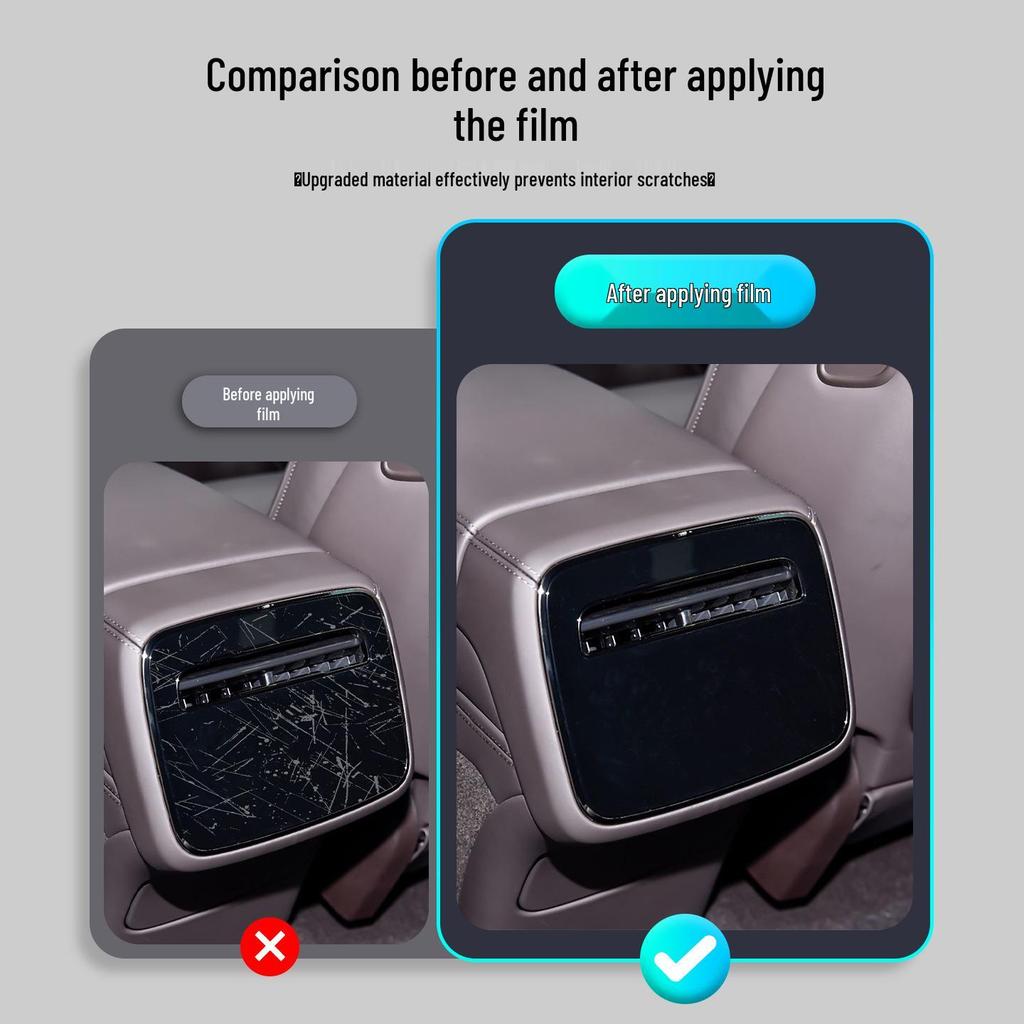 Volvo XC70 Interior Protection - Rear AC Film & Central Control Navigation Screen Tempered Film for 26 Models