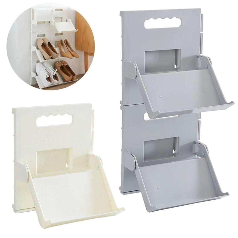 

ABS Shoes Holder Non-slip Shoe Rack New Shoe Storage Rack Home сірий