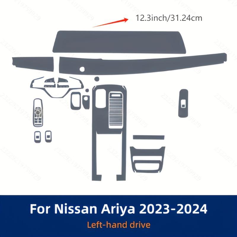 For NISSAN Ariya -2024 Car Interior Accessories Center Console Gear Panel Navigation Screen TPU Anti-Scratch Protective Film right drive