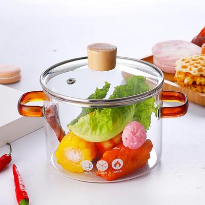 Marmite à soupe en verre transparent Marmite à soupe de grande capacité Marmite en verre borosilicaté à haute résistance Marmite spéciale pour four électrique en céramique Outils de cuisine