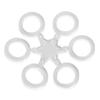 50pcs Round Bait Ring Clear Durable Snowflake European Fishing Pellet Bait Bands For Carp Fishing