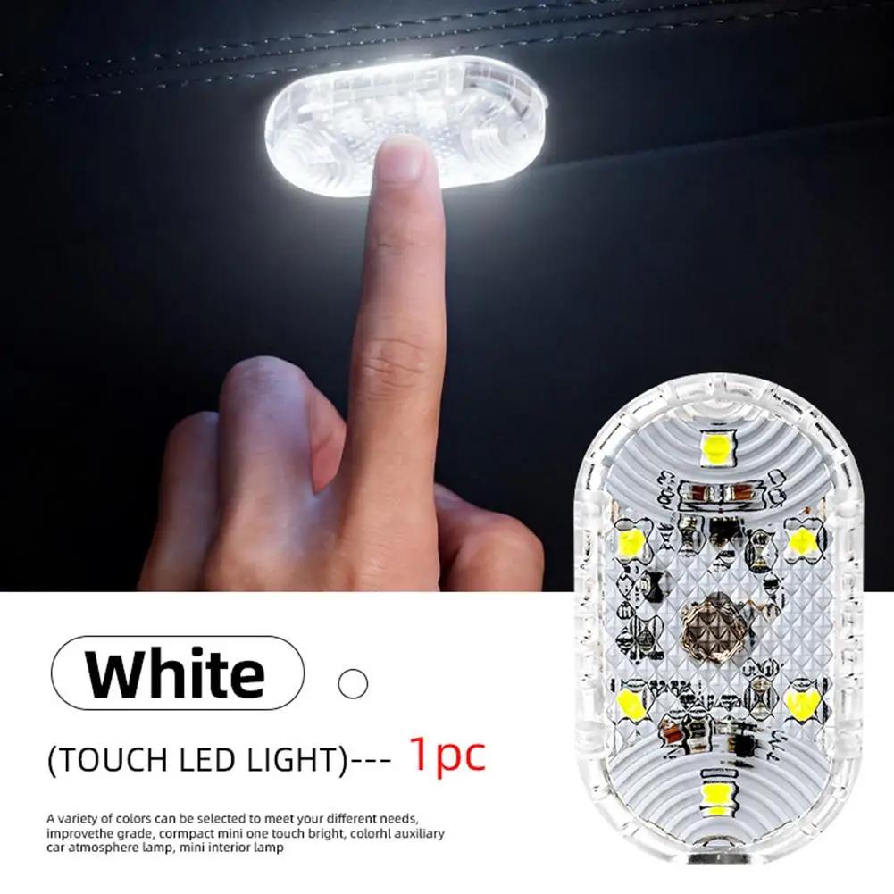 Car LED Atmosphere Lights Touch Control Multicolor Decoration Lamp Light Roof Interior & Vehicle Ceiling Door Universal S1O4