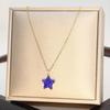 Stainless Steel Women's Luxury Diamond Star Pendant Necklace