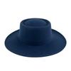 Formal Britishstyle Hat Wide Brim Flat Top Solid Color Winter Frenchinspired