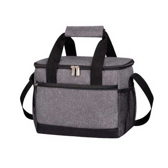 

Insulated Lunch Bag with Adjustable Strap Large Capacity Cooler Tote Water-Resistant Bento Lunch Bag for Outdoor Camping Picnic Travel серый