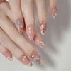 Verlaufende Bernstein-Goldfolie Abnehmbare Nagelsticker - Herbst/Winter-Kollektion