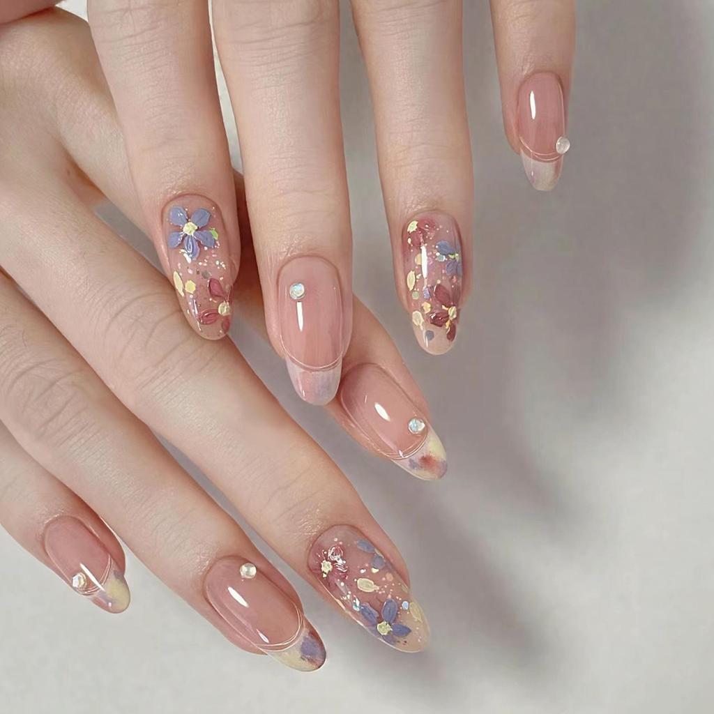 Verlaufende Bernstein-Goldfolie Abnehmbare Nagelsticker - Herbst/Winter-Kollektion