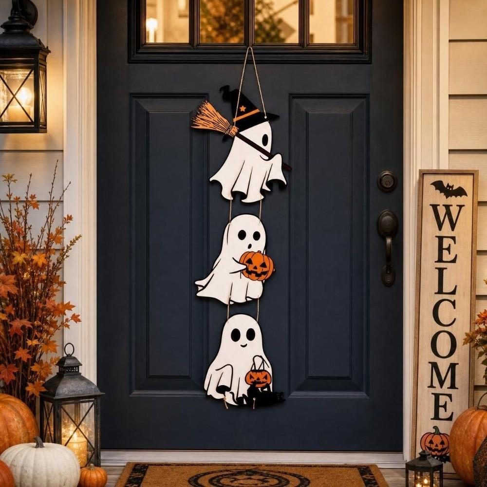 Cute Halloween Door Hanging Spooky Wall Pendant Fahsion Pumpkin Ghost Ornament Home Decor