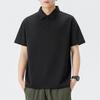Updated Summer Lapel Polo Short-sleeved Mens Heavy T-shirt for Mens Lapel Thin Short T-t-thigh