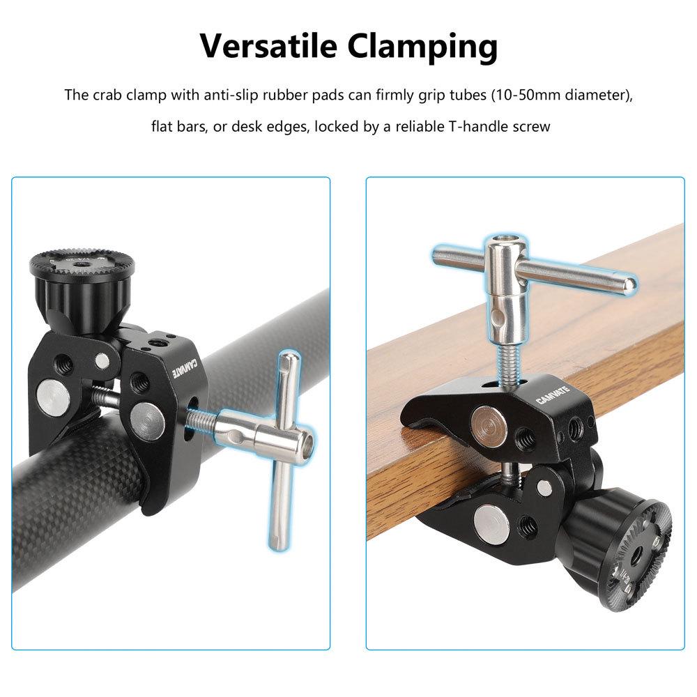 

HDRIG ARRI Positioning Crab Clamp with 1/4 Thread & Standard Gear Center Hole 3991 C3991