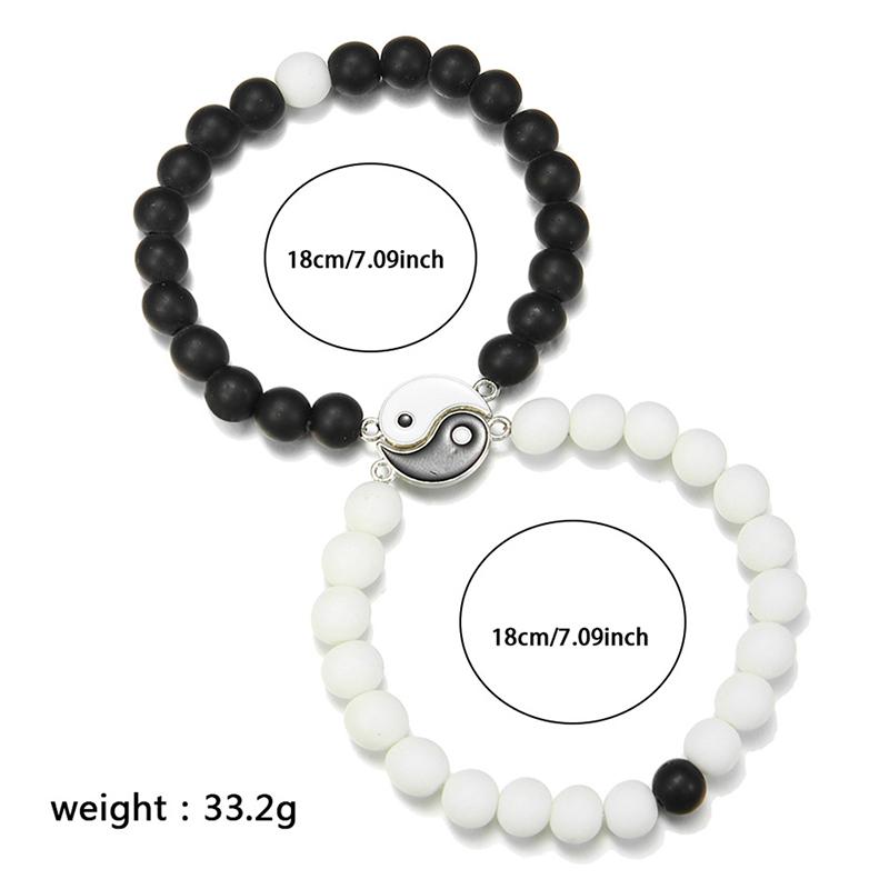 Brățări Tai Chi alb-negru europene și americane pentru cuplu