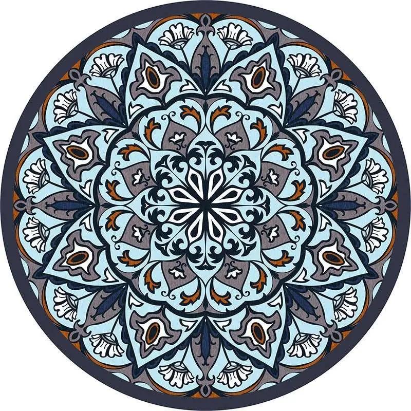 American Ethnic Bohemian Round Carpet Living Room Bedroom Decorate Coffee Table Rug Hanging Basket Computer Swivel Chair Mat