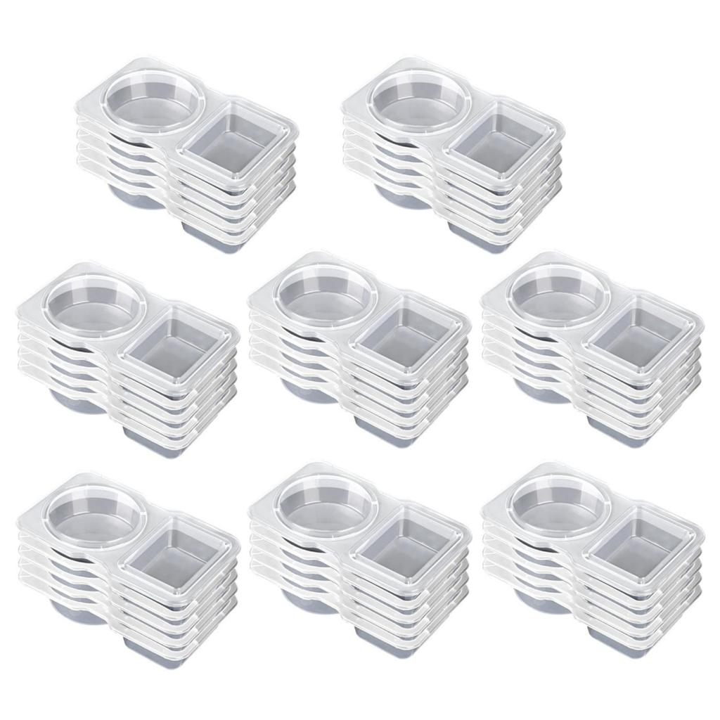 Yousheng Doppelkammerbehälter Saucenbox Wiederverwendbare Gewürzbox Saucenbehälter mit Deckel zum Dippen Salatdressing Probieren