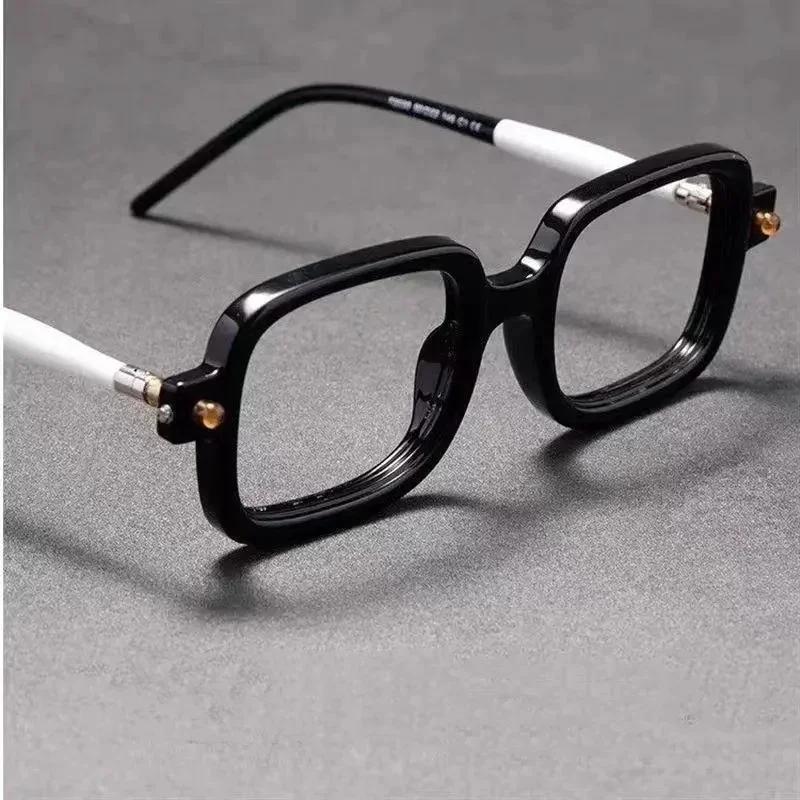 Women Men Trendy Presbyopia Reading Glasses Unisex Fashion Anti-Blue Far Sight Eyeglasses Vintage Square Frame Plus Diopters