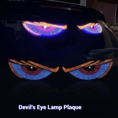 Set di adesivi con luci LED USB per finestrino posteriore dell'auto, Display decorativo doppio 30x12cm con modalità multiple