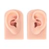 1 Pair Silicone Ear Model Flexible Soft Reusable Simulated Human Skin Silicone Piercing Model