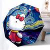 1pc Hello Kitty [Automatic Folding Umbrella] Durable Iron Frame & Rod, Portable Folding, All Seasons, Home Travel Outdoor, Makes a Great Holiday Gift