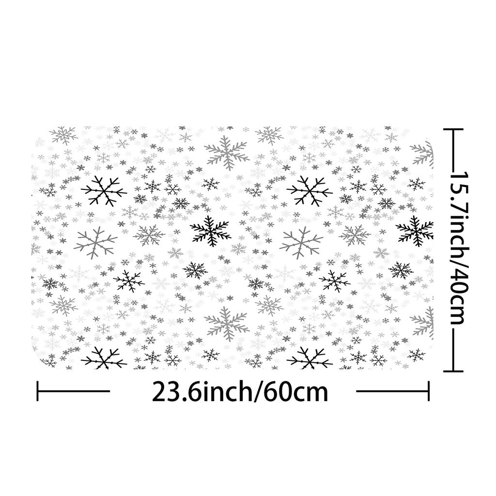 1Pc Waterproof Shower Curtain With Hooks Christmas Snow Scene Bathtub Curtain Soft Floor Rugs Non-Slip Bath Mat Bathroom Decor