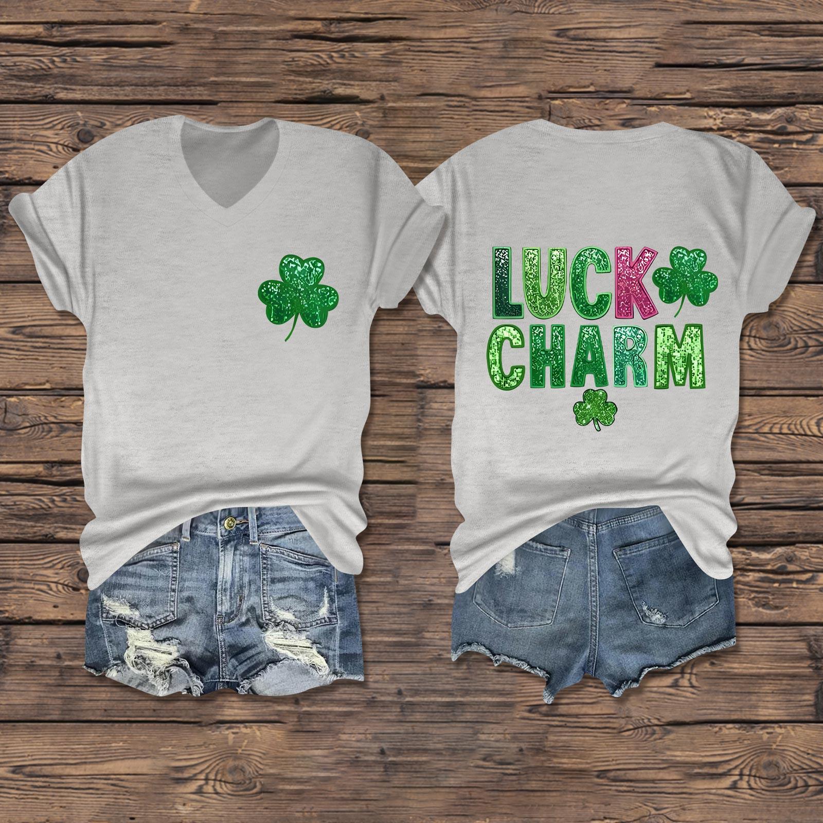 

Женская повседневная одежда St. Футболка с короткими рукавами и V-образным вырезом с принтом Патрика XXXXL