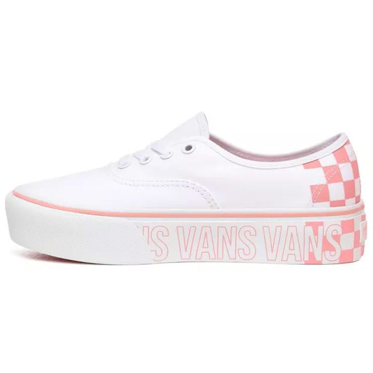 Vans Authentic Series Platform 2.0 Low Top Skate Shoes Women sneaker White Pink VN0A3AV8AHP