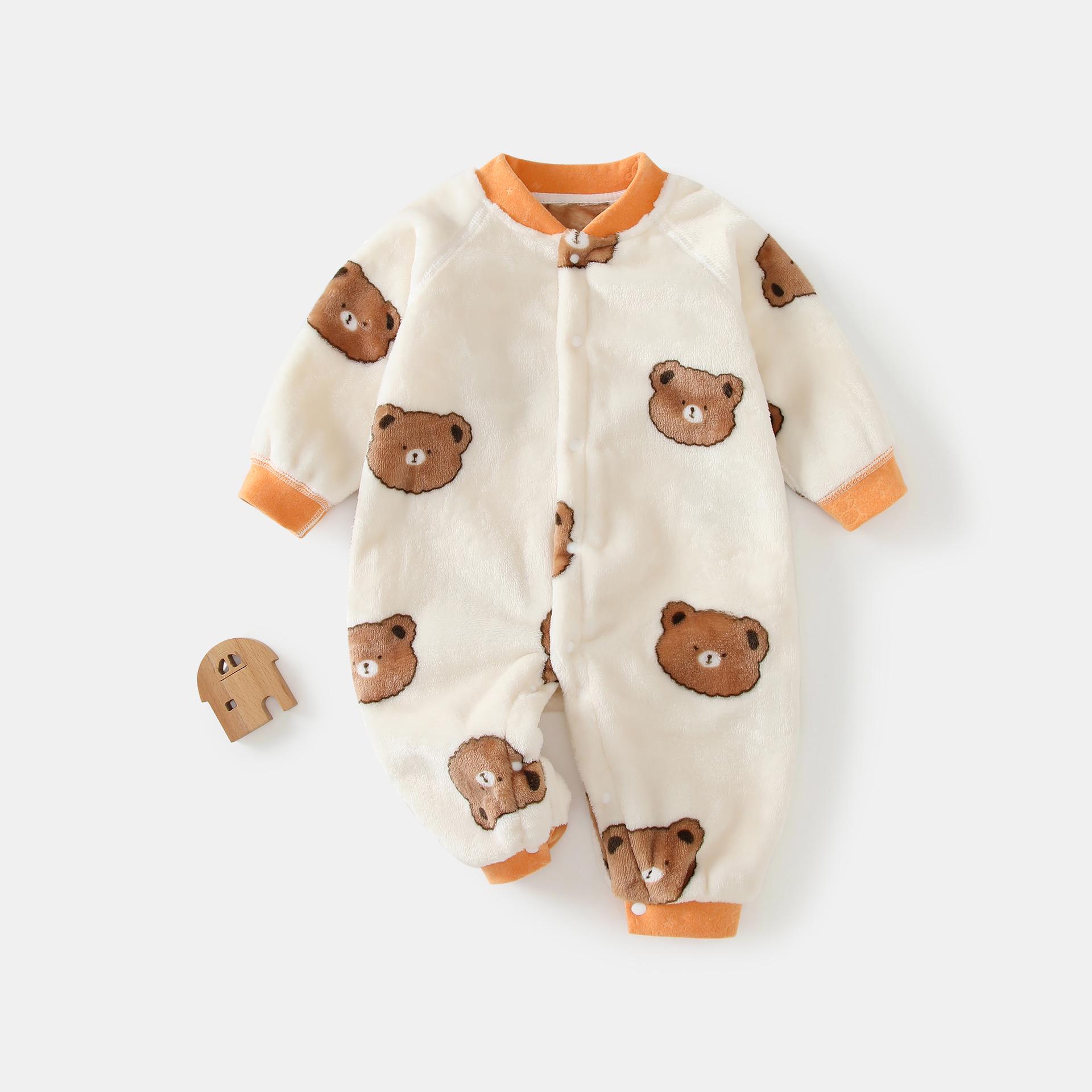 

Детский флисовый комбинезон-ромпер: Теплый осенне-зимний наряд для новорожденных 66cm