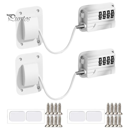 

Замок двери морозильной камеры холодильника с регулируемой паролем конструкцией, установка без инструментов, простая установка, замок двери холодильника с защитой от детей 2pcs белый