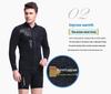 Men's 3mm Neoprene Cold-Proof Long Sleeve Diving Wetsuit Top with Front Zip