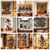 Indoor Outdoor Decorative Clings Halloween Window Clings, PVC Waterproof Static Decals, Removable Festive Wall Stickers