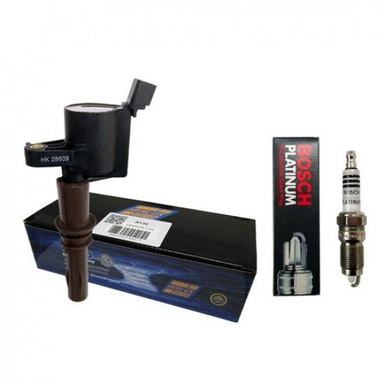 BSH Spark Plug (1) + (1)  Brown Boot Ignition Coil For 2007 Ford F150