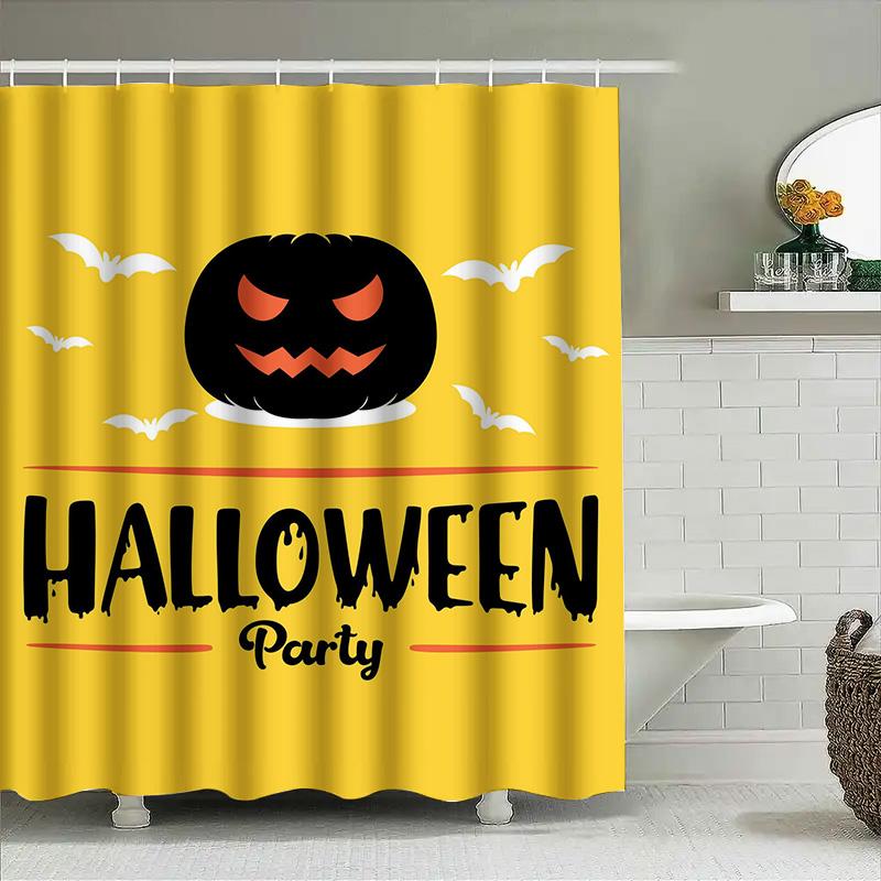 

Tuniu Halloween Bat Shower Curtain Spooky Decor For Bathroom Kids Room Party Decoration W60H190(CM)-1 Pcs