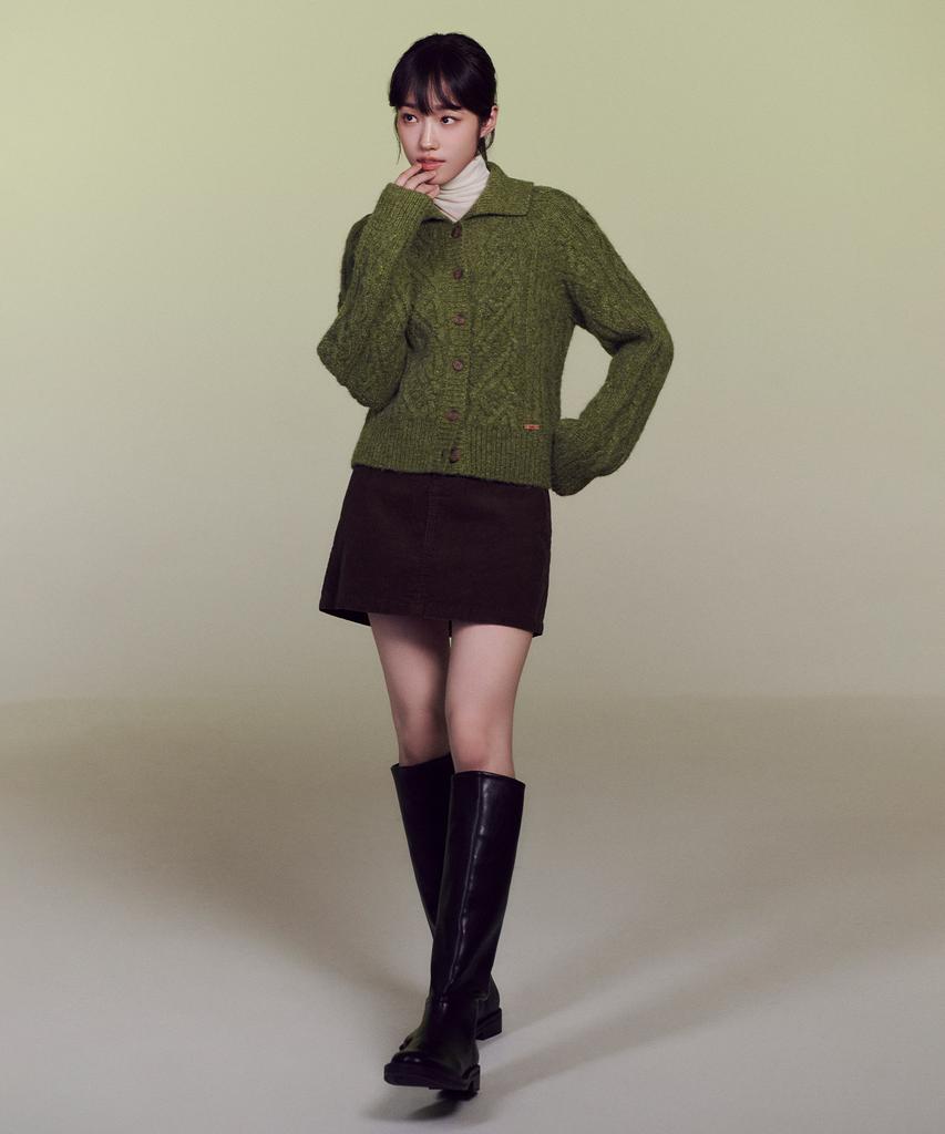 Lee Corduroy Mini Skirt Brown