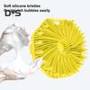 Silikon-Badebürste, Peeling-Körperschrubber für empfindliche Haut mit Massagesäulen, Anti-Rutsch-Griff, Körperbürste