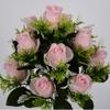 12 Heads Real Happy Flower Mini 9 Colors Natural Simulated Rose Photography Photo Gift Valentine's Day Flowers Home Decorative