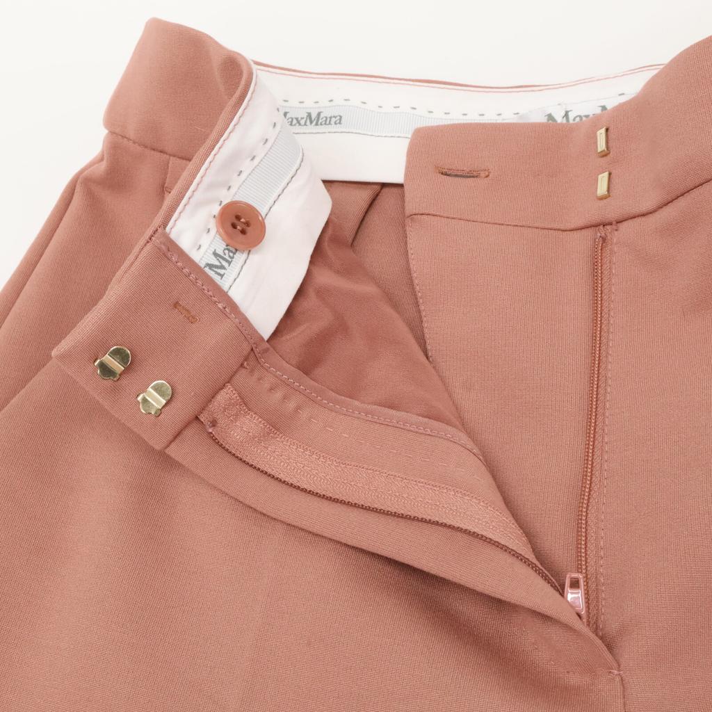 Max Mara 11-78-60241 Nylon pink one-tuck stretch pants Bottoms 38 pinkUsed