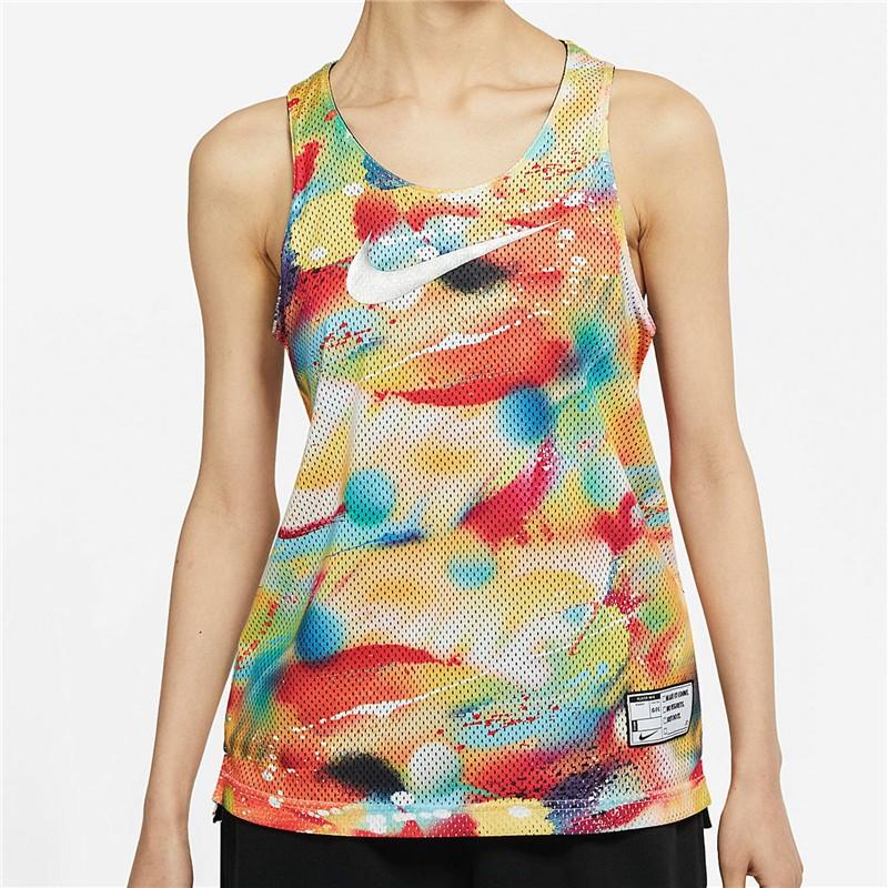 Nike Tie-Dye Print Full Print Sleeveless Sports Tank Top Women Tops Multicolor DJ5221-010