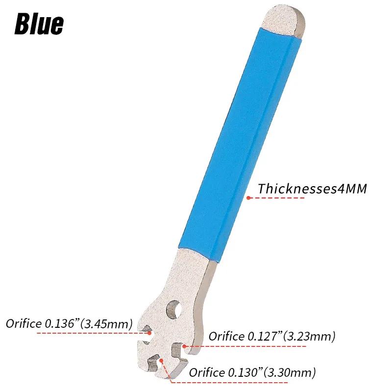 

Велосипедный ключ для спиц из нержавеющей стали Инструменты для ремонта и коррекции натяжения колес Ключ для спиц горного велосипеда синий