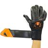 uhlsport Match Soccer GK Keeper Gloves Speed Contact Super Soft Half Negative 1011265 01 8 Black x White x Flow Orange
