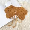 Fake Collars Shawl O-Neck Doll False Collar Shirt Women Hollow Crochet Lace Detachable Collar Clothes Accessories Faux Col