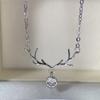 Minimalist Elk Antler Single Stone Dainty Neck Jewelry