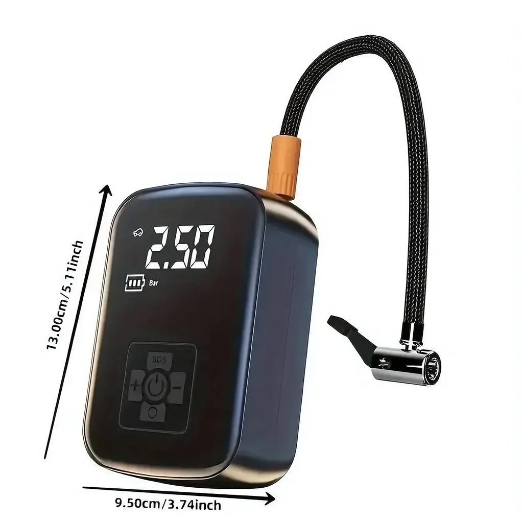 Portable Wireless Car Tire Inflator Air Compressor Digital LCD Pump for Motorcycle Bicycle Boat Inflatable Tires and Balls