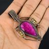 Ruby Pendant Gemstone Jewelry, 999 Copper Wire Wrapped Handmade Pendant, Latest Design Jewelry