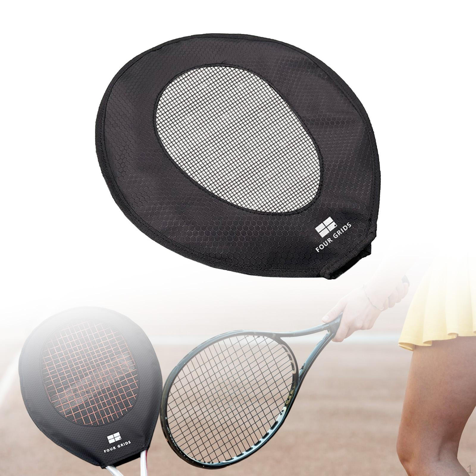 

Head Cover Training Tennis Resistance Portable Racket Sleeve Breathable Mesh чёрный